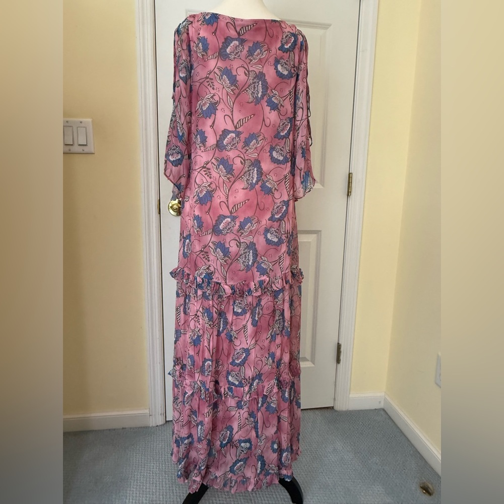 Cleobella Elena Ankle Dress in Pink and Blue - Picture 3 of 9